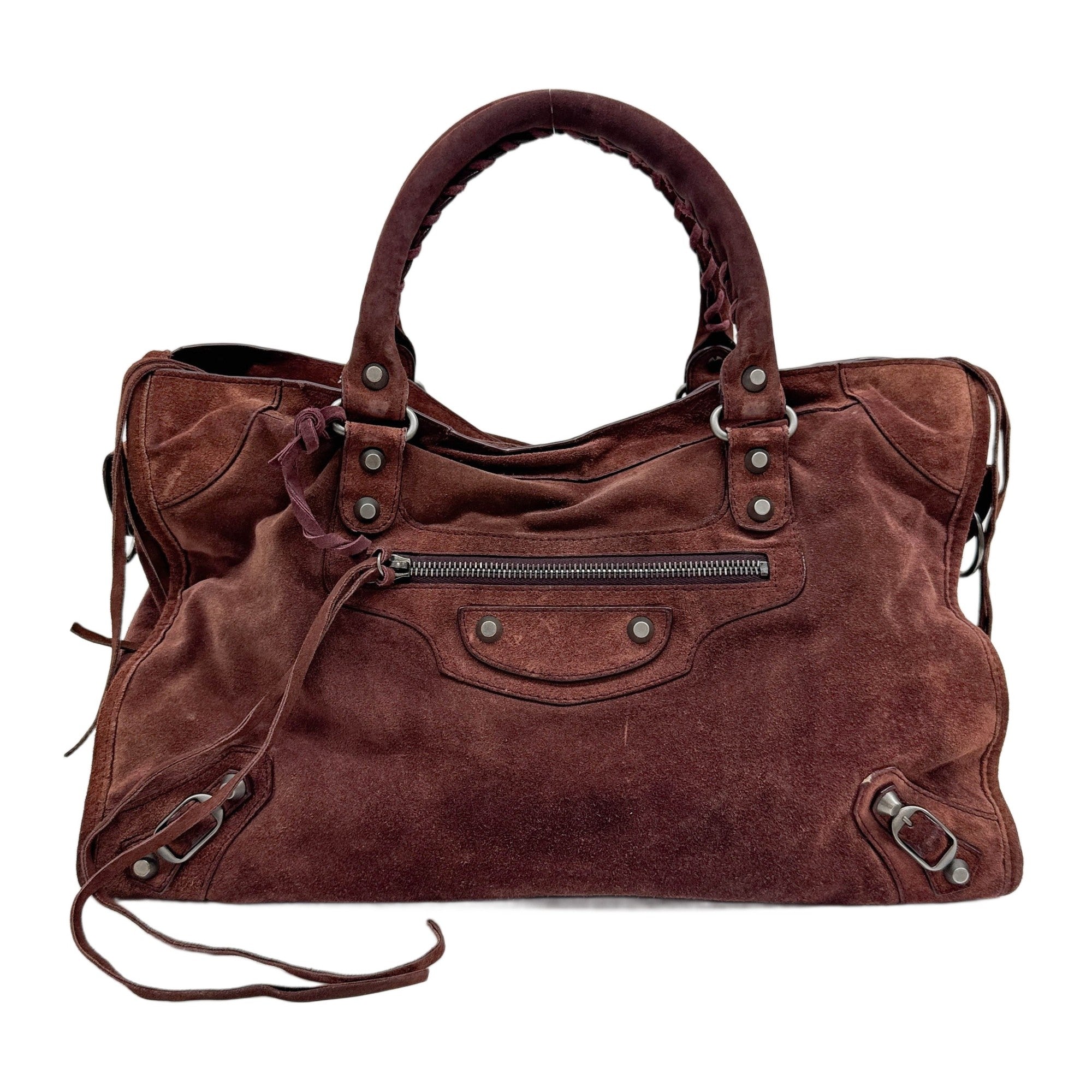 The City Brown Suede Two Way Bag
