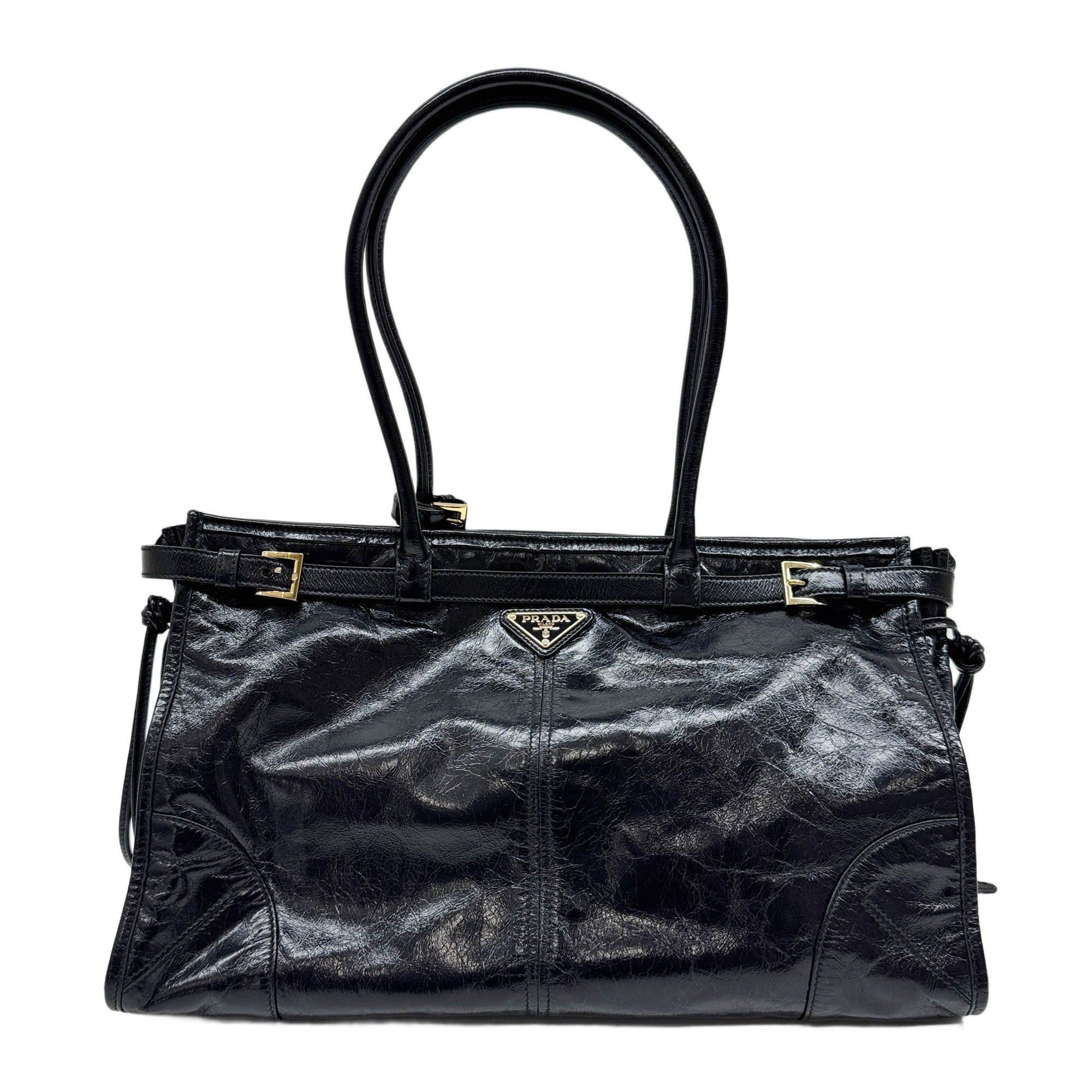 Bonnie Black Leather Two Way Bag