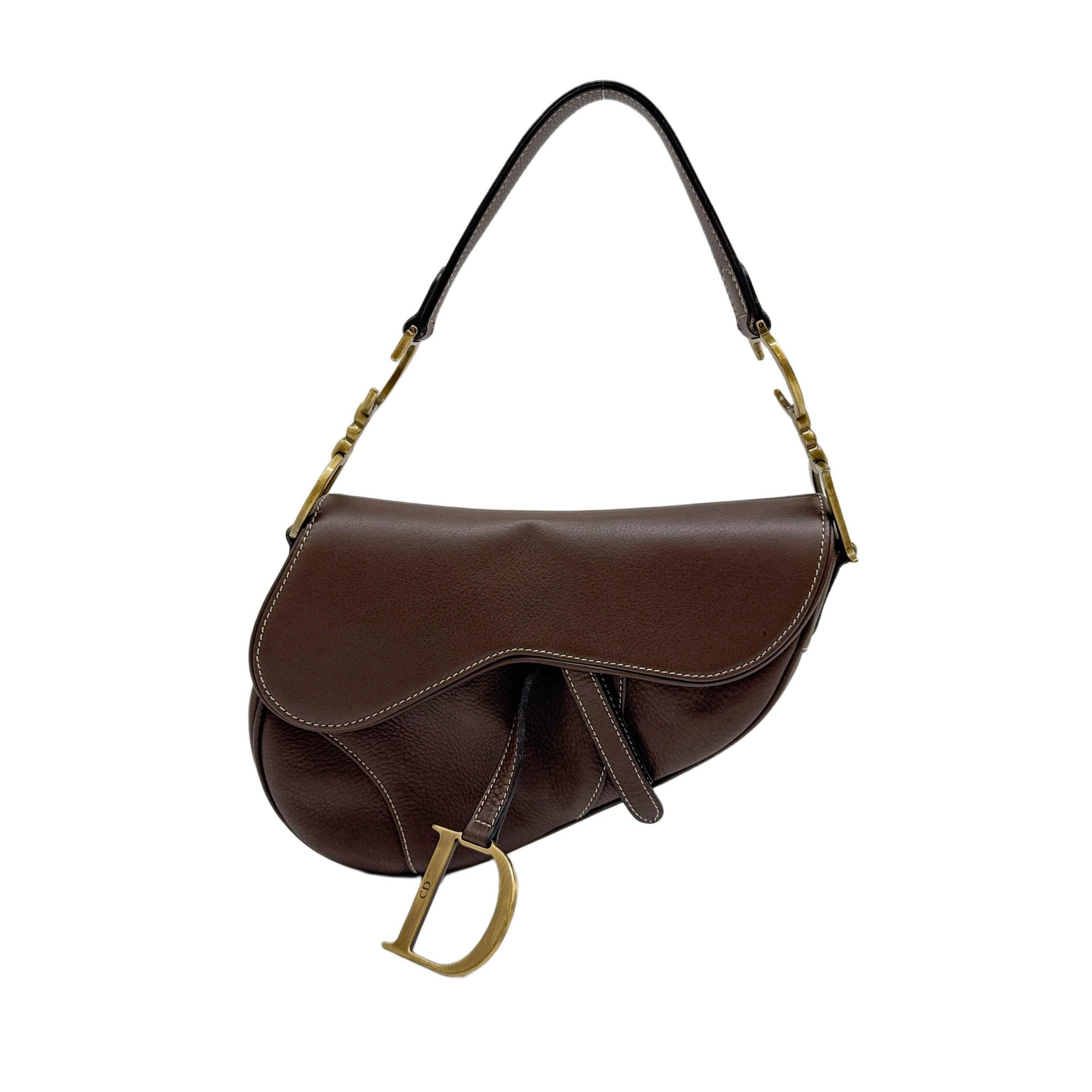 Saddle Brown Leather Shoulder Bag