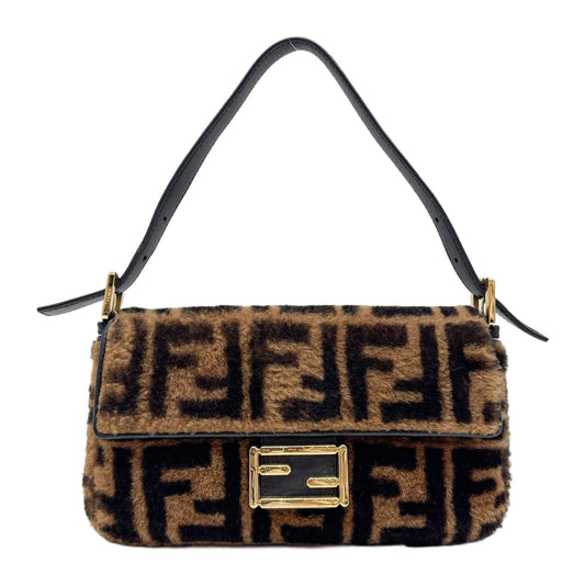 Baguette Brown Zucca Fur Two Way Bag