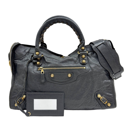 Giant 12 The City Gray Leather Two Way Bag