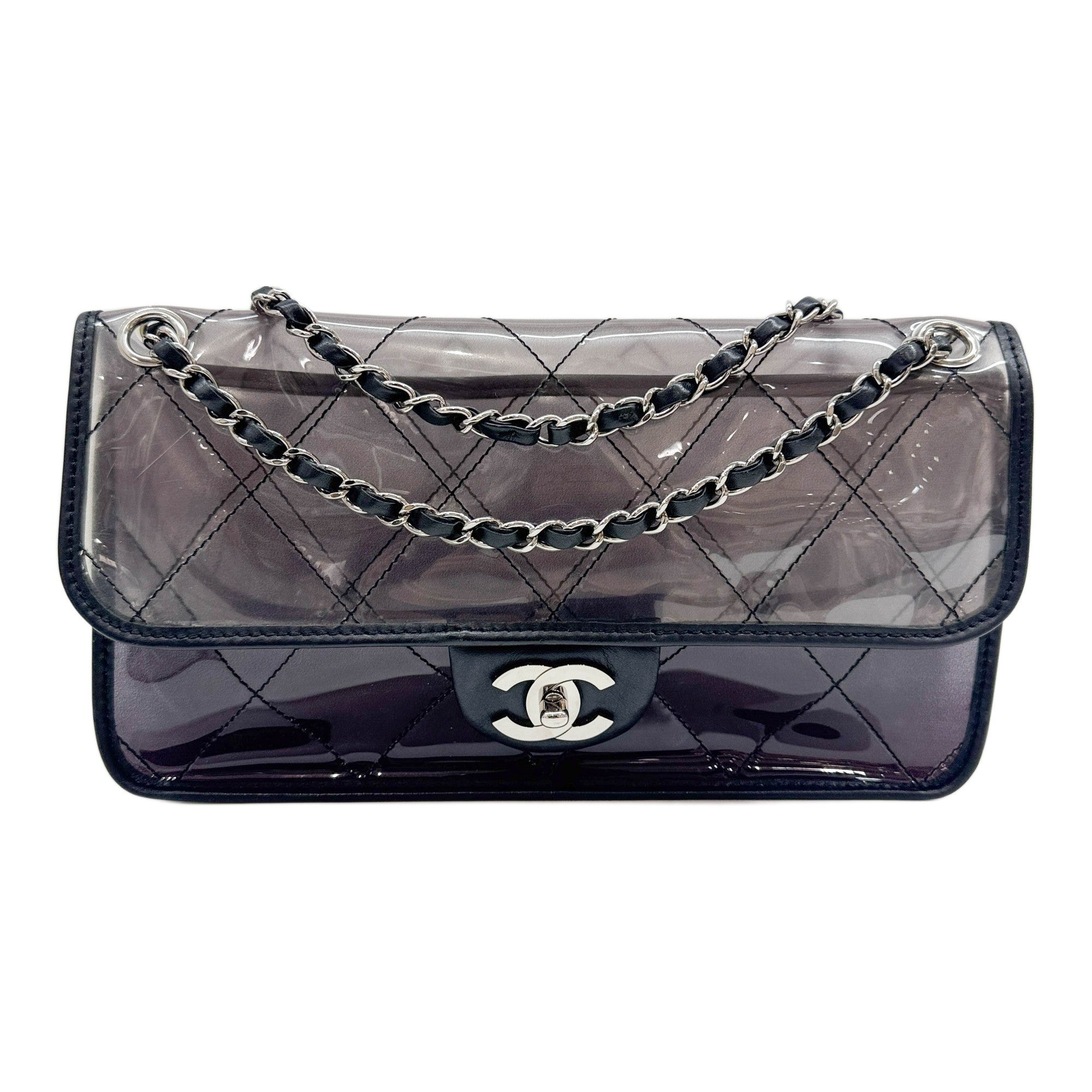 Classic Flap 2006-2008 Matelasse Black Ombre Vinyl Shoulder Bag