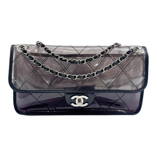 Classic Flap 2006-2008 Matelasse Black Ombre Vinyl Shoulder Bag