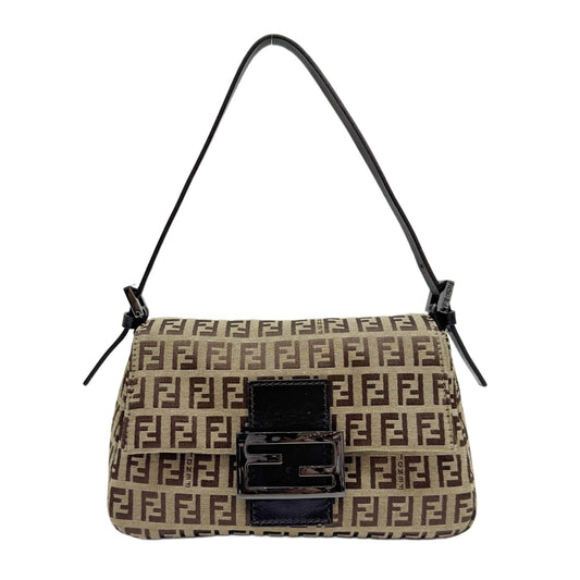 Mini Mamma Baguette Light Brown Zucchino Canvas Shoulder Bag