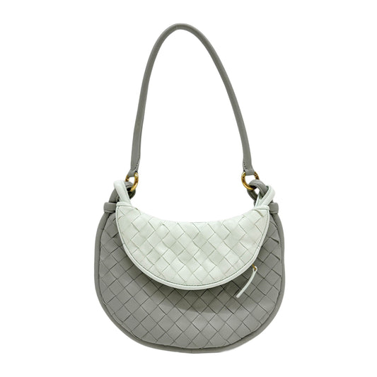 Small Gemelli Intrecciato Grey & Mint Shoulder Bag