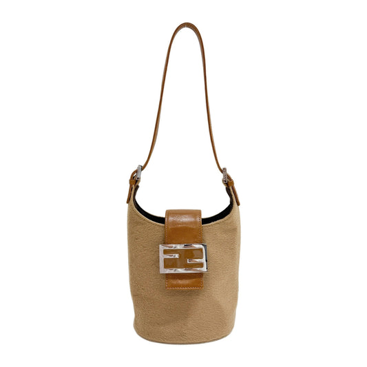 Palazzo Bucket Tan Cashmere Shoulder Bag