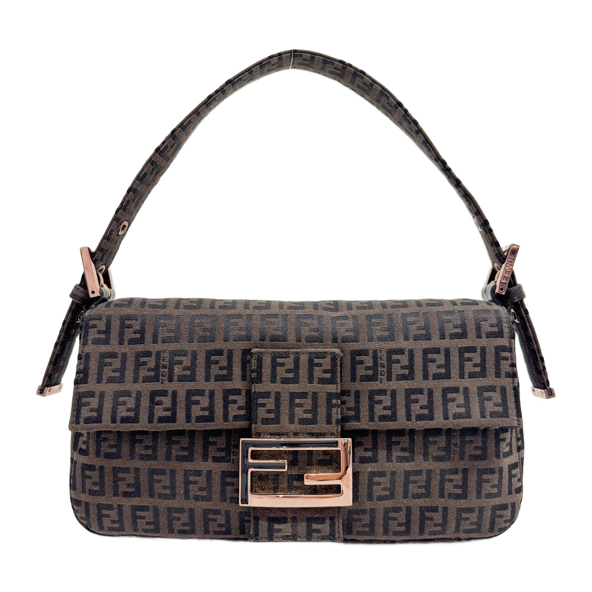Baguette Brown Zucchino Canvas Shoulder Bag