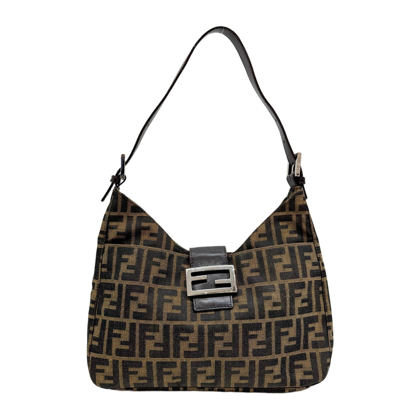 Brown Zucca Canvas Shoulder Bag