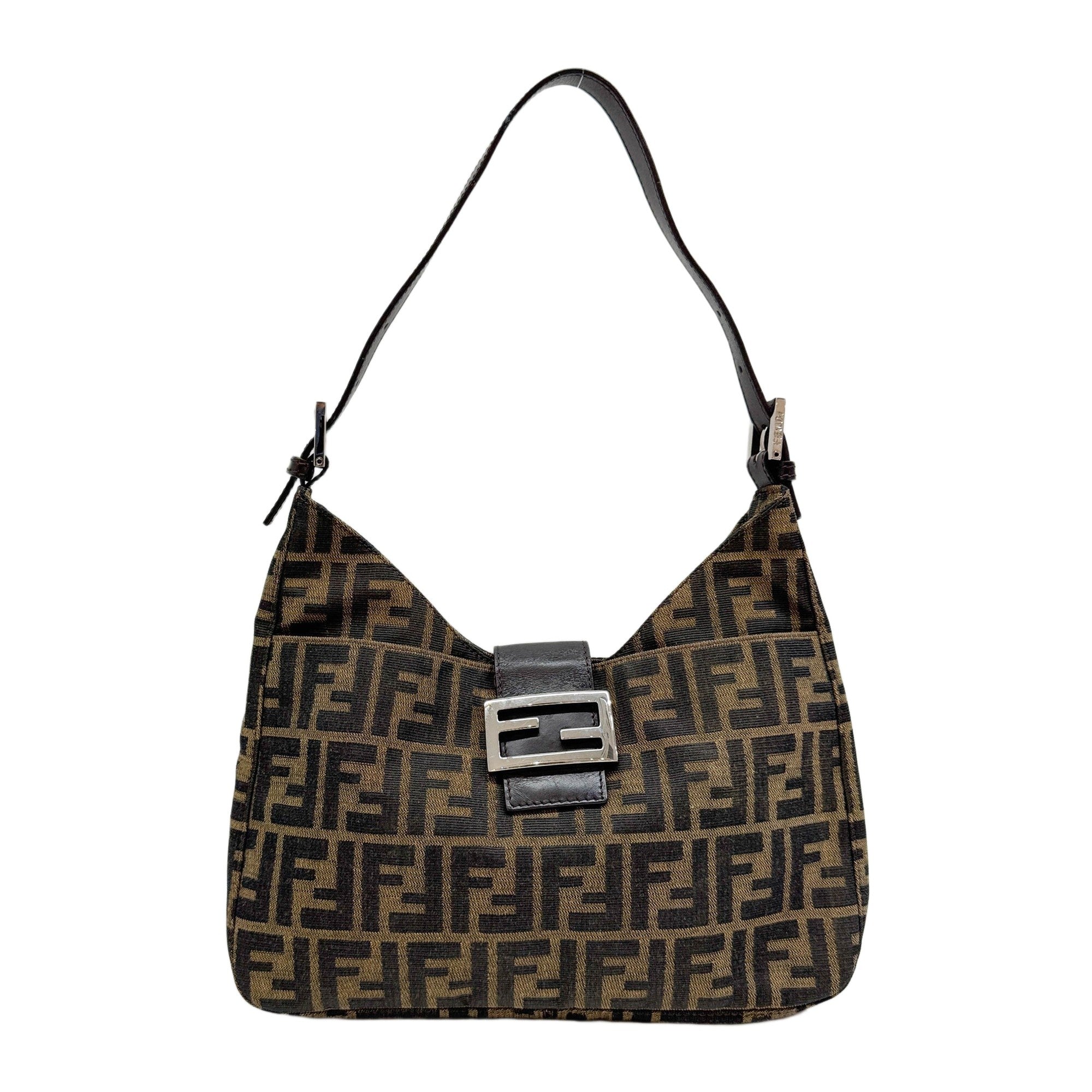 Brown Zucca Canvas Shoulder Bag
