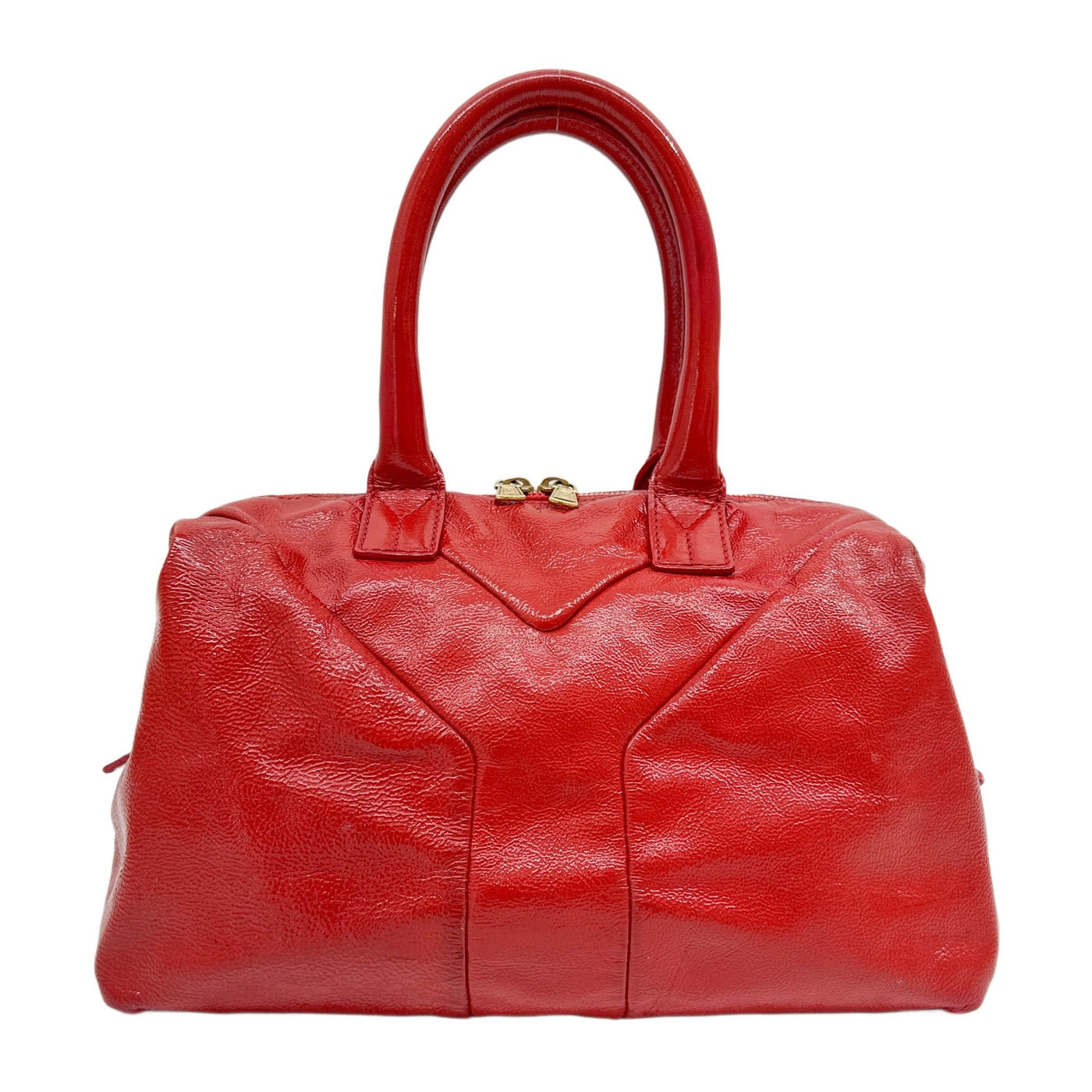 Easy Y Red Leather Handle Bag