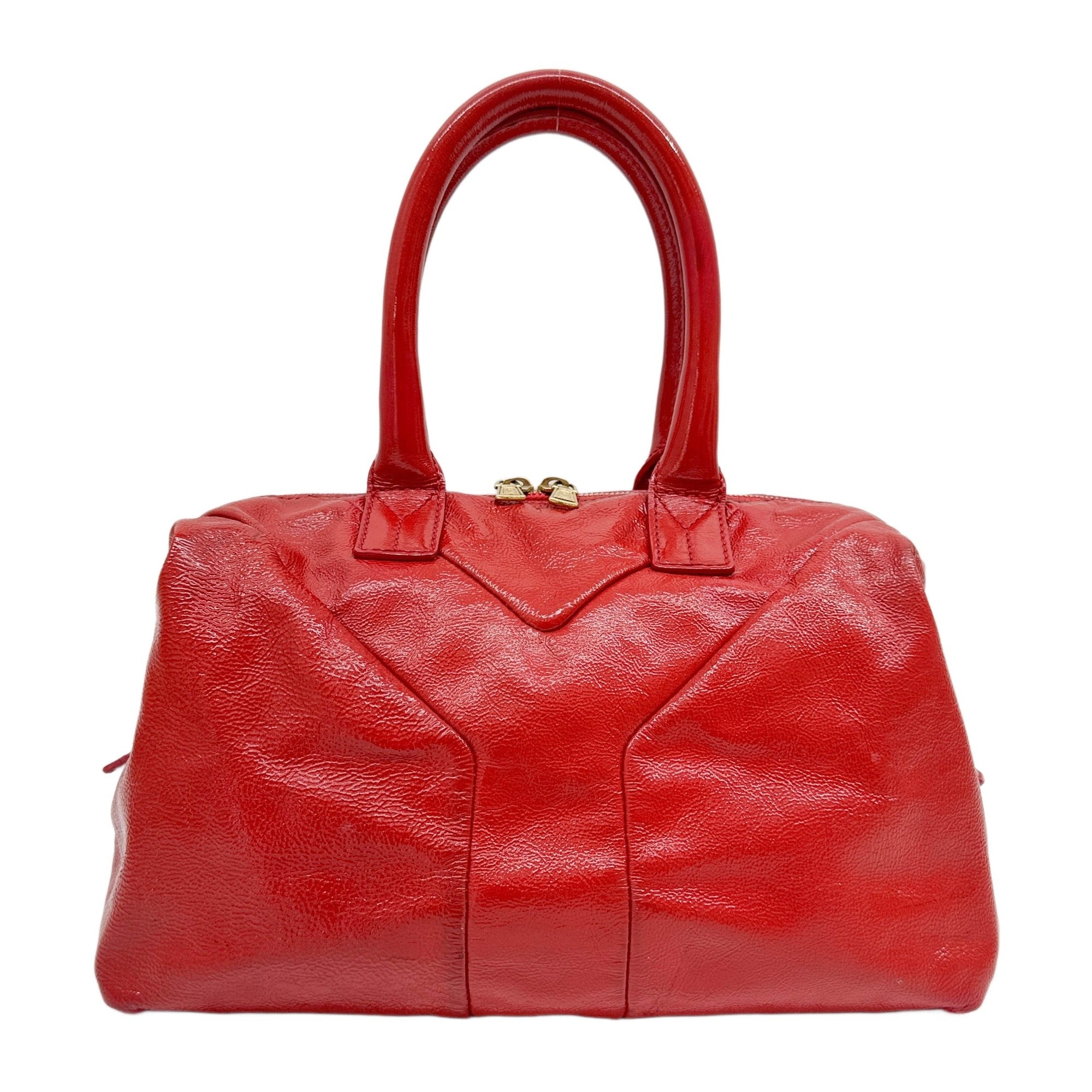 Easy Y Red Leather Handle Bag