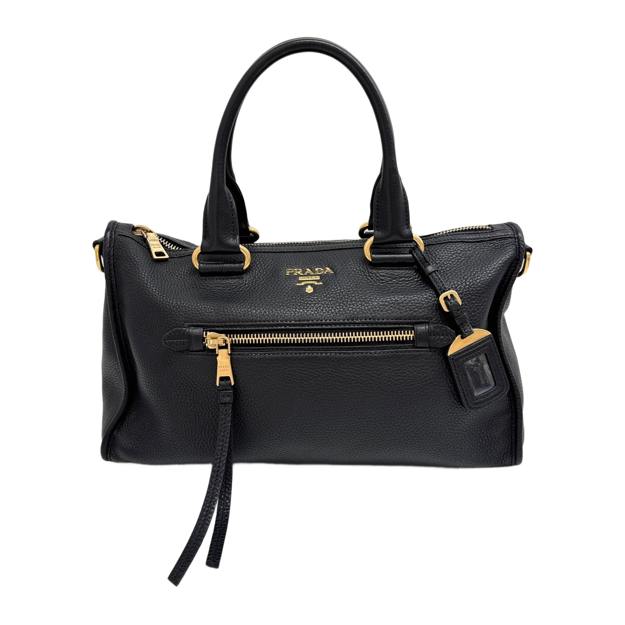 Black Leather Two Way Bag