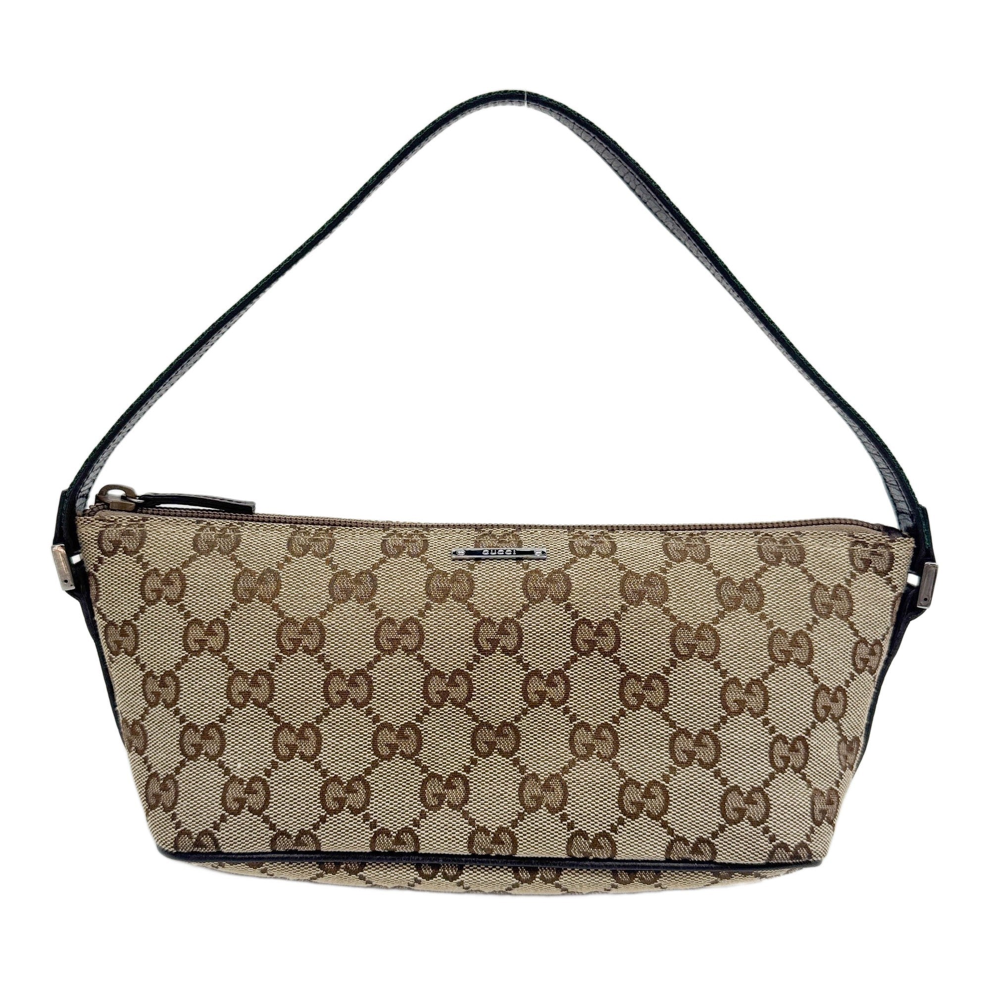 Boat Brown GG Canvas Shoulder Bag