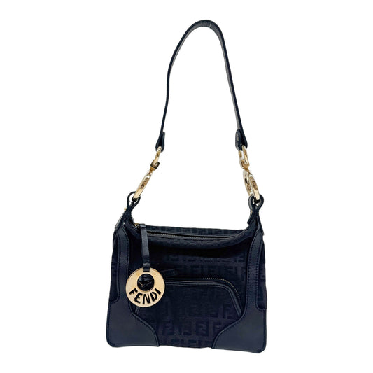 Black Zuchinno Canvas Shoulder Bag