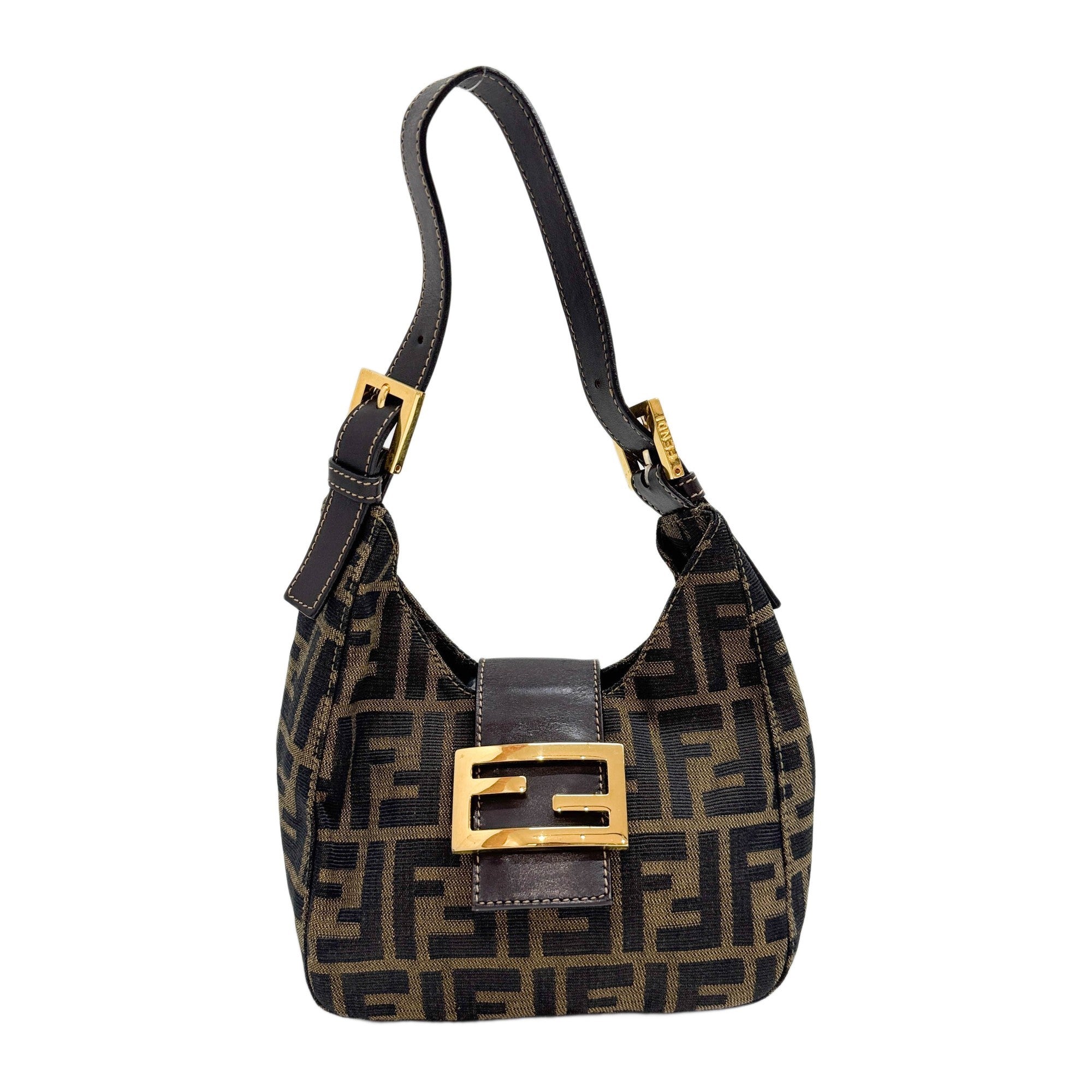 Zucca Brown Canvas Handle Bag
