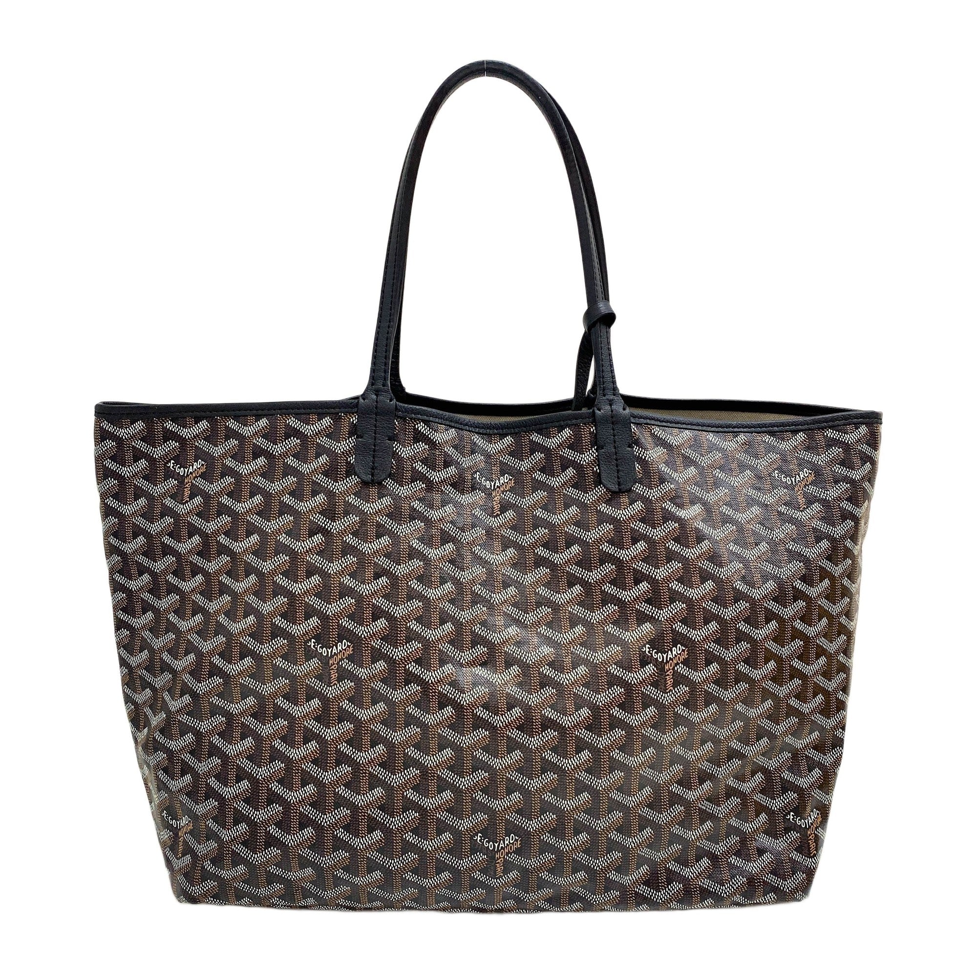 Artois Monogram Black Canvas Tote Shoulder Bag