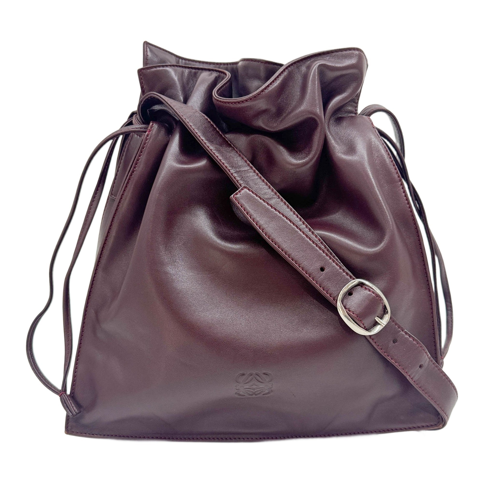 Flamenco Anagram Burgundy Red Shoulder Bag