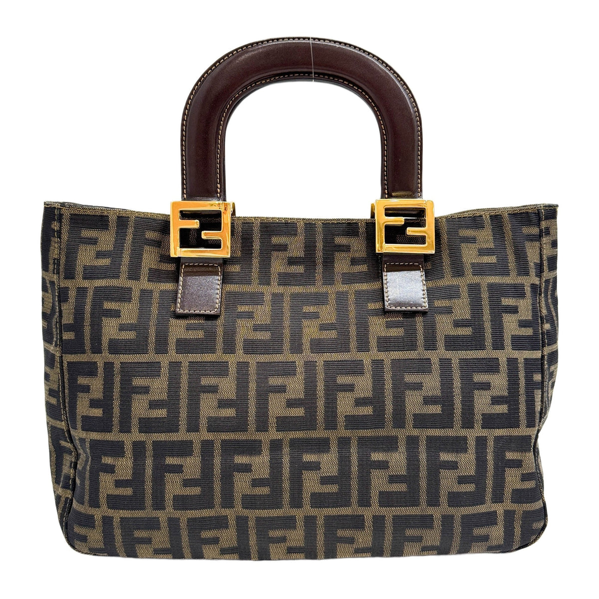 Brown Zucca Canvas Hand Bag
