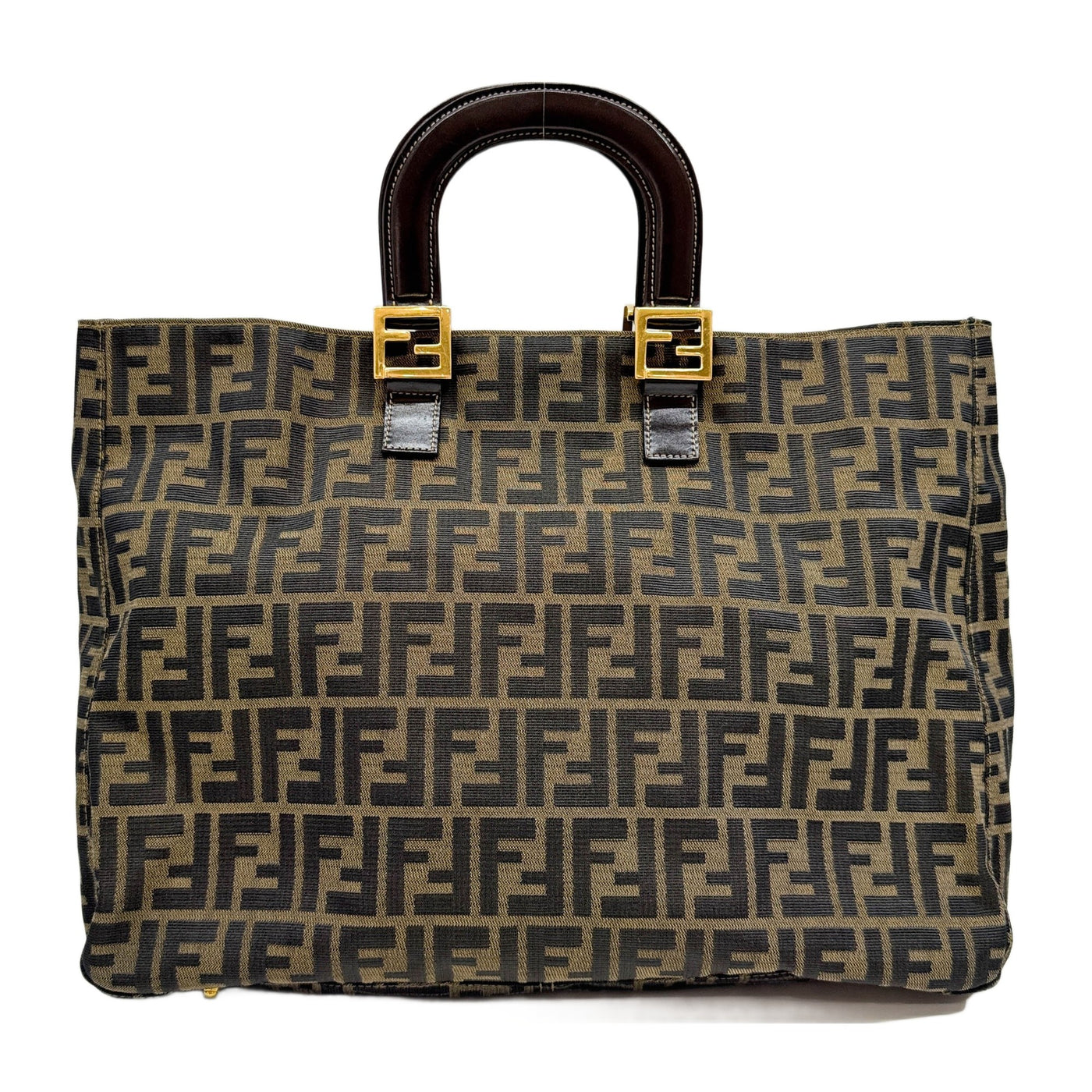 Brown Zucca Canvas Tote Bag