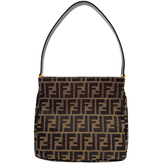 Brown Zucca Canvas Shoulder Bag