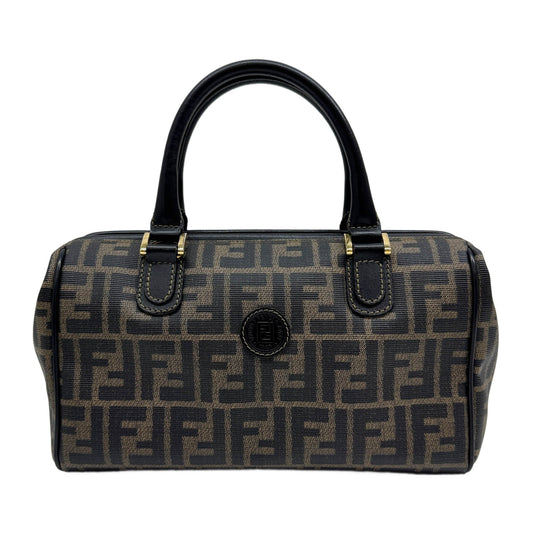 Boston Brown Zucca Coated Canvas Hand Bag