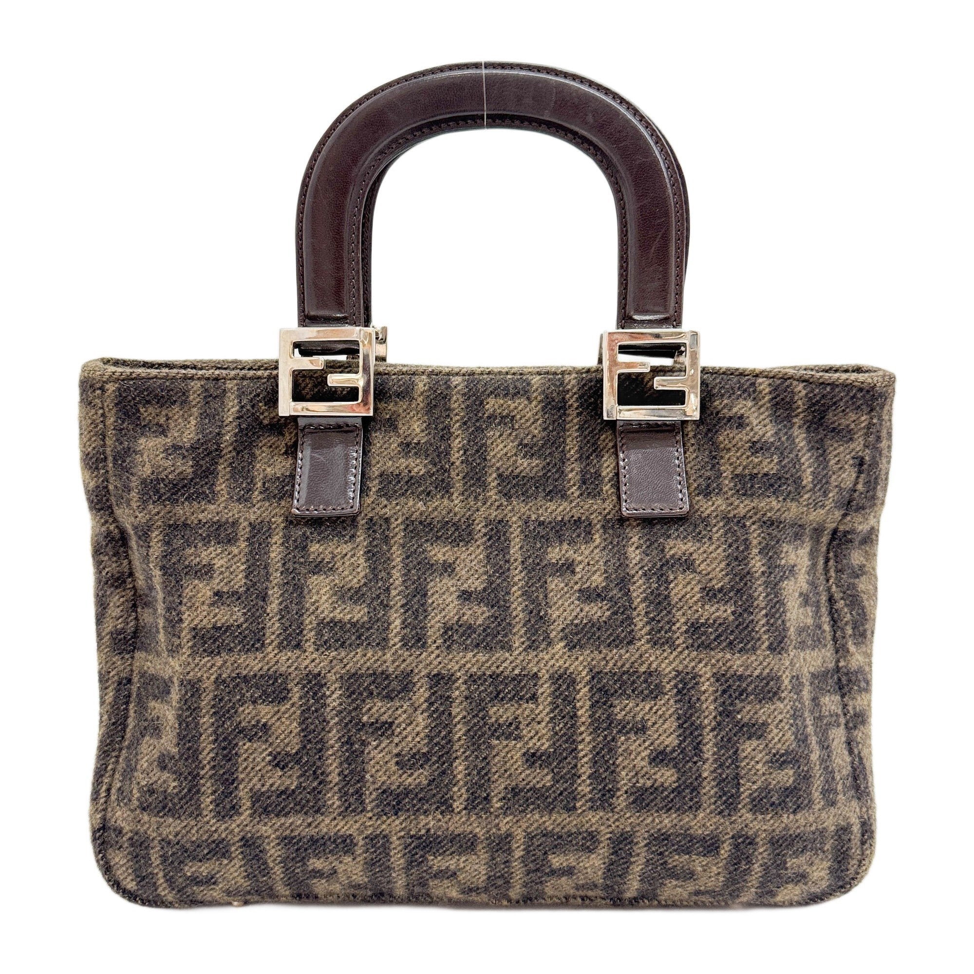 Brown Zucca Cashmere Hand Bag