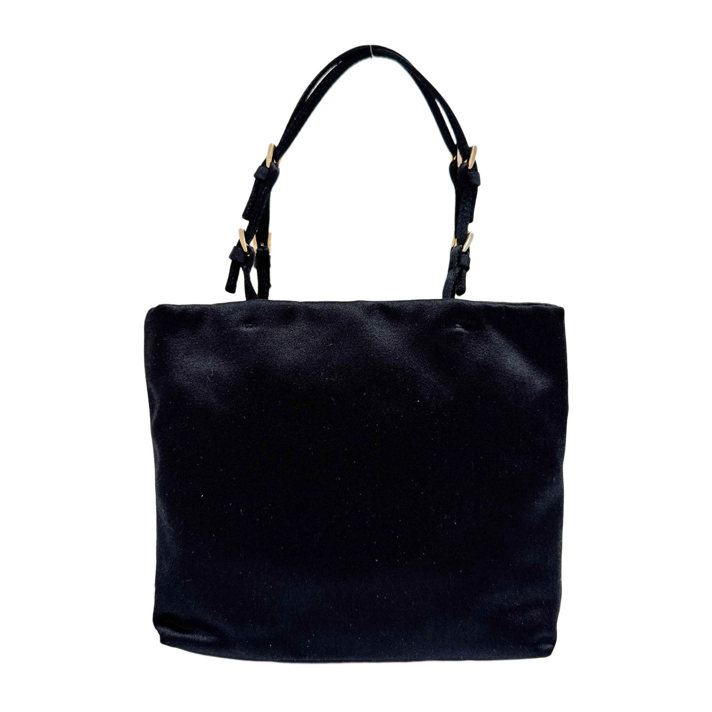 Black Satin Handle Bag