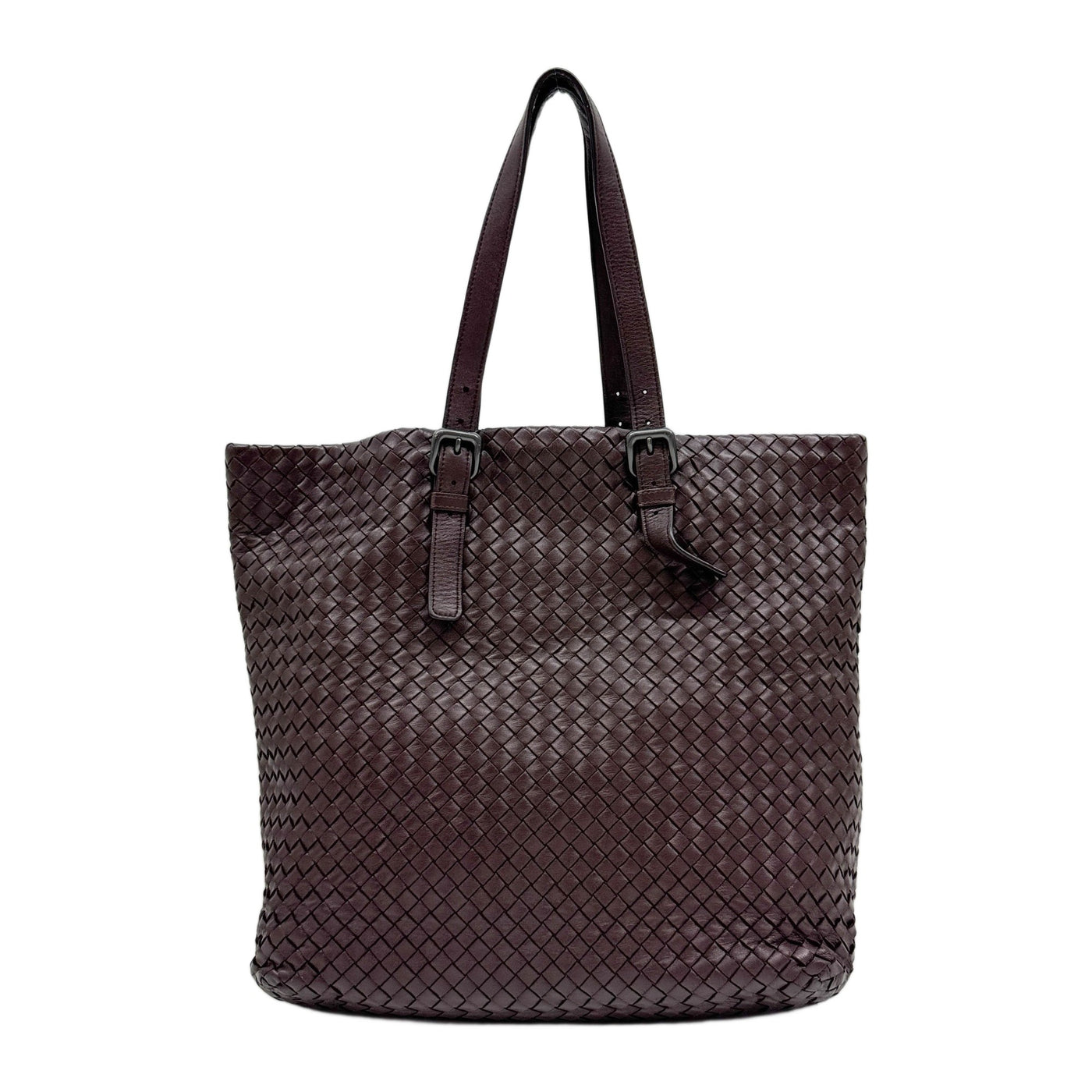 Veneta Intrecciato Dark Brown Tote Shoulder Bag
