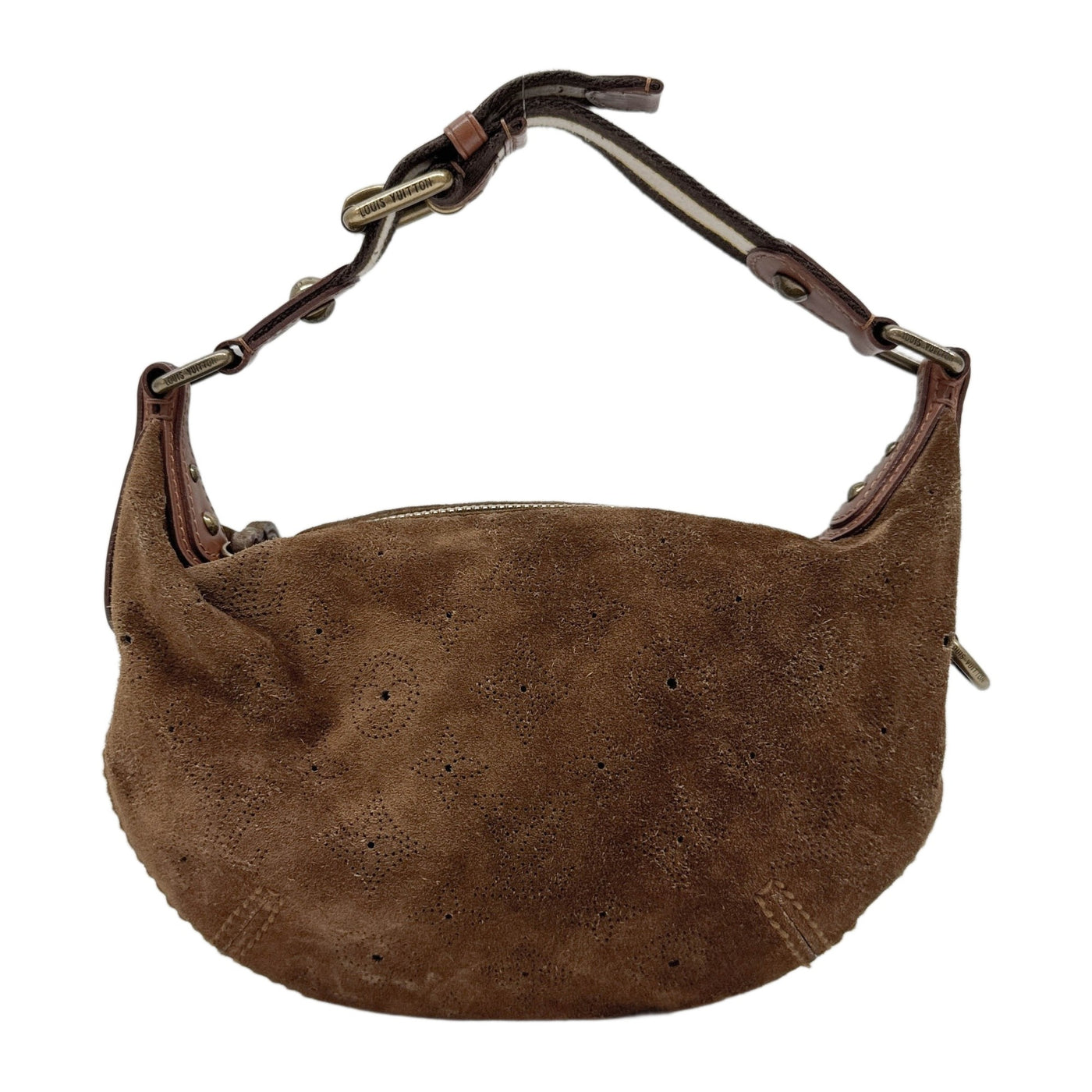 Onatah Brown Suede Handle Bag