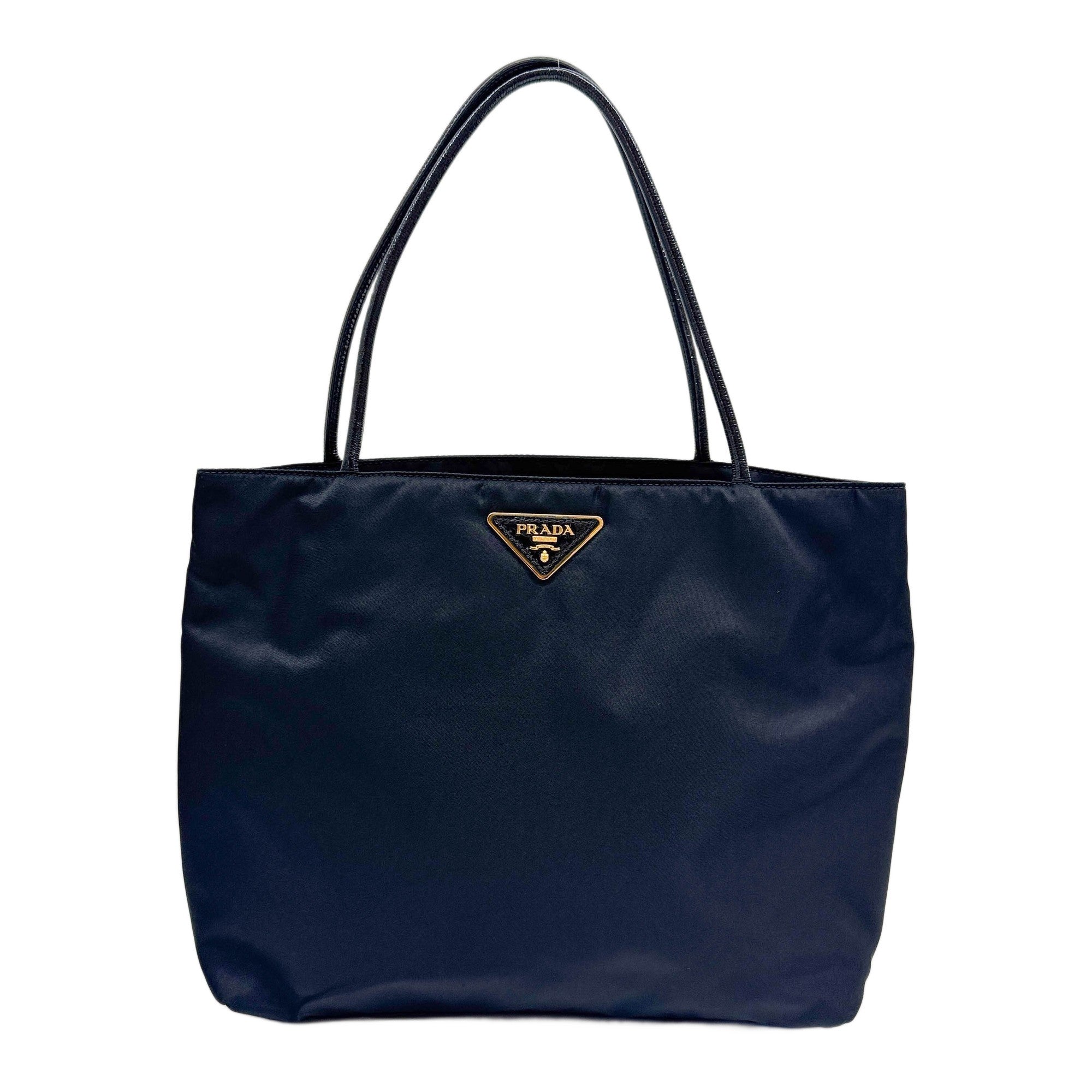 Black Nylon Tote Shoulder Bag