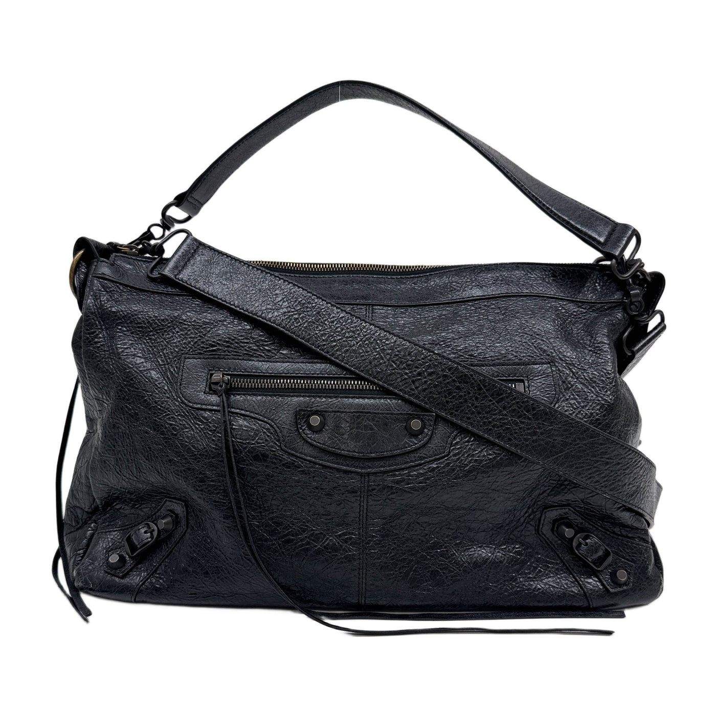Black Leather Shoulder Bag
