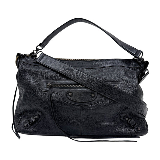 Black Leather Shoulder Bag