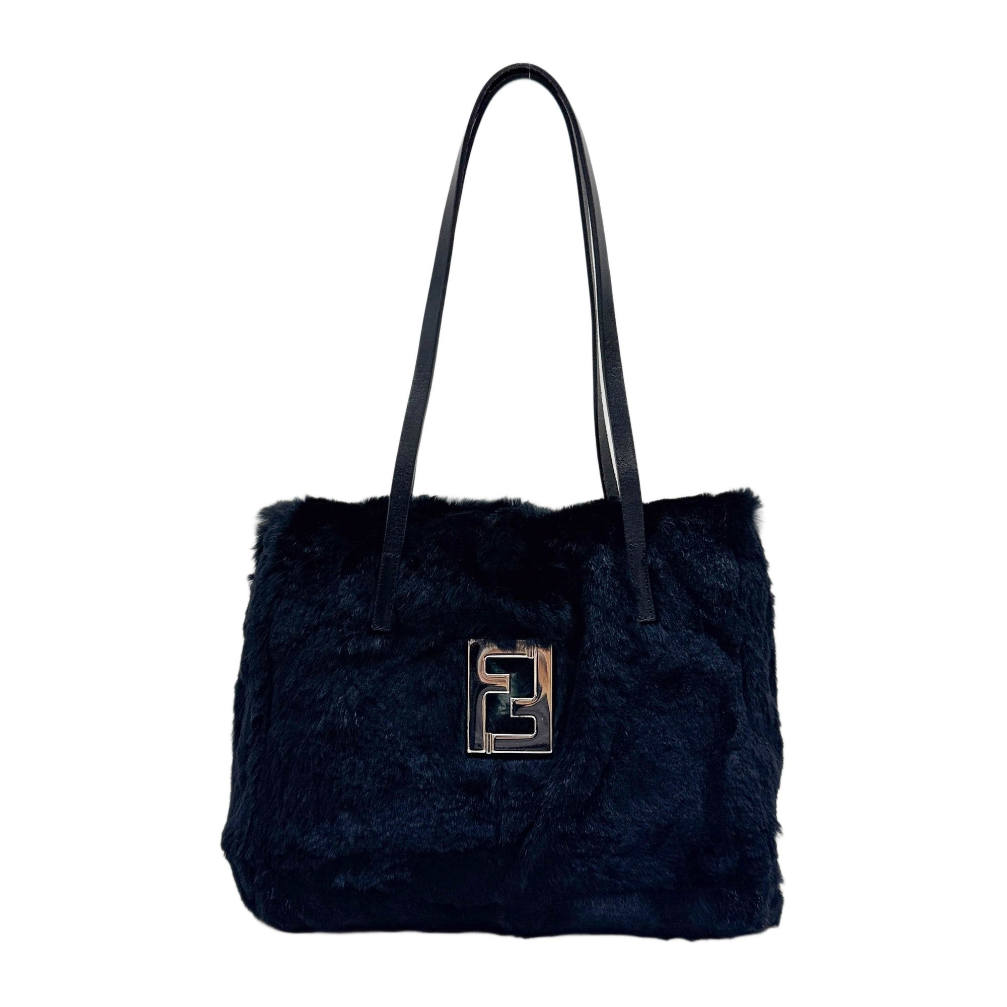 Black Fur Shoulder Bag