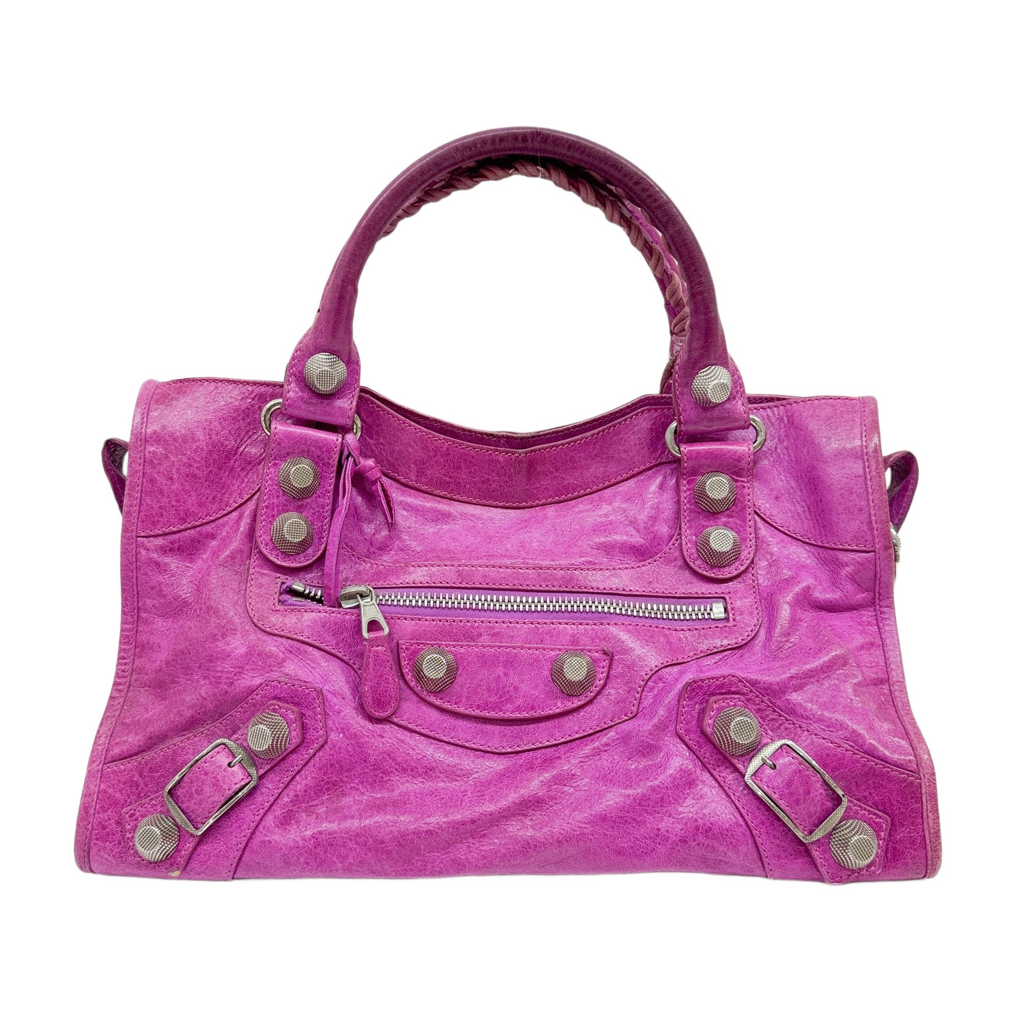 Giant 12 The City Purple Leather Two Way Bag