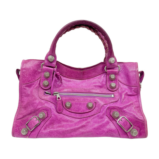 Giant 12 The City Purple Leather Two Way Bag