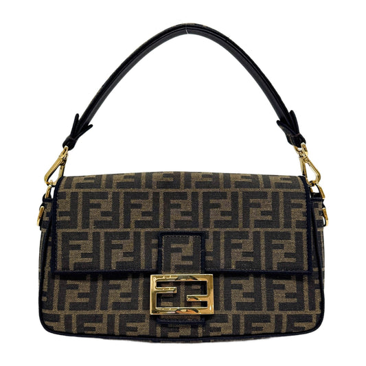 Baguette Brown Zucca Jacquard Canvas Two Way Bag