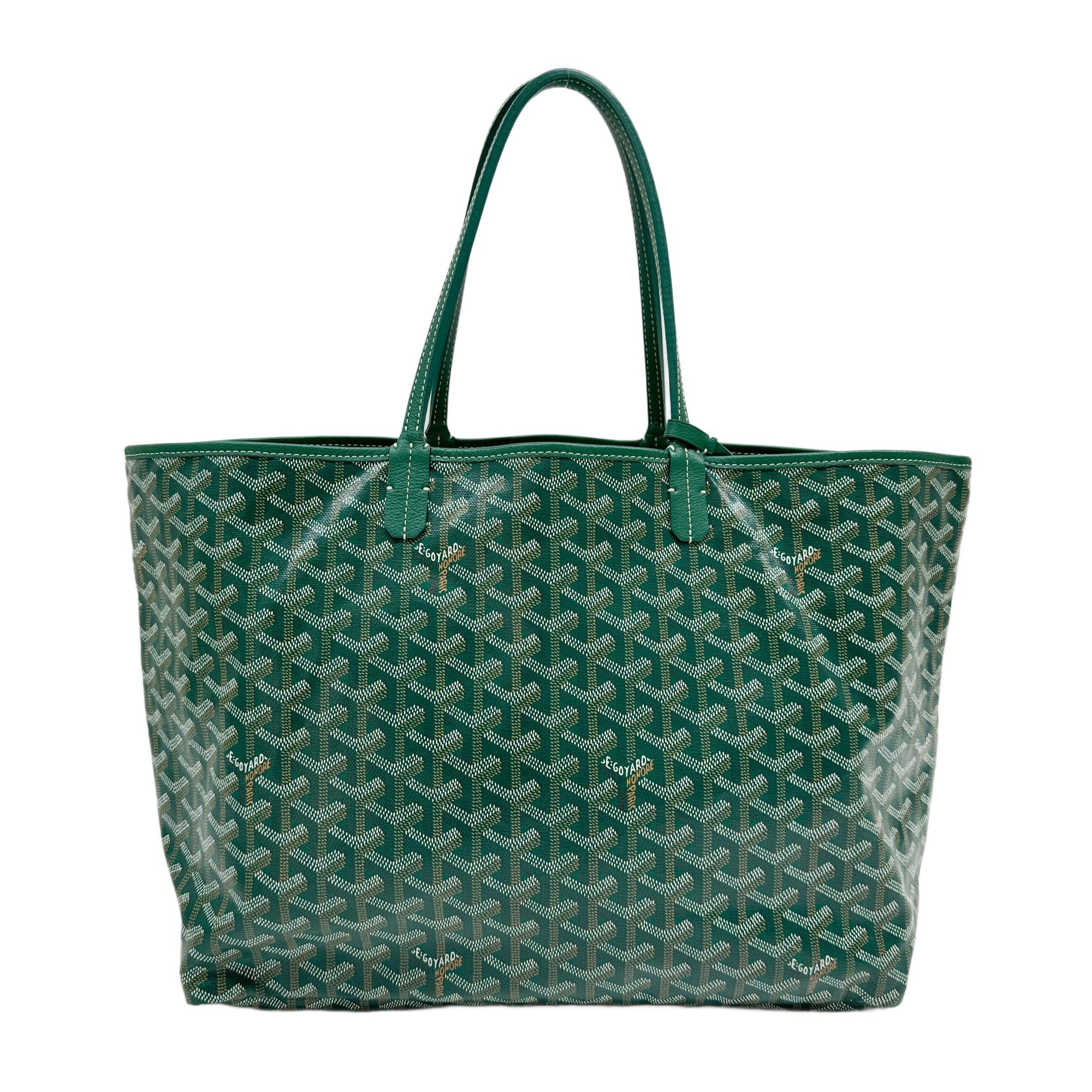 Saint Louis Monogram Green Canvas Tote Shoulder Bag
