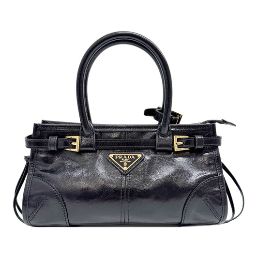 Mini Bonnie Black Leather Two Way Bag