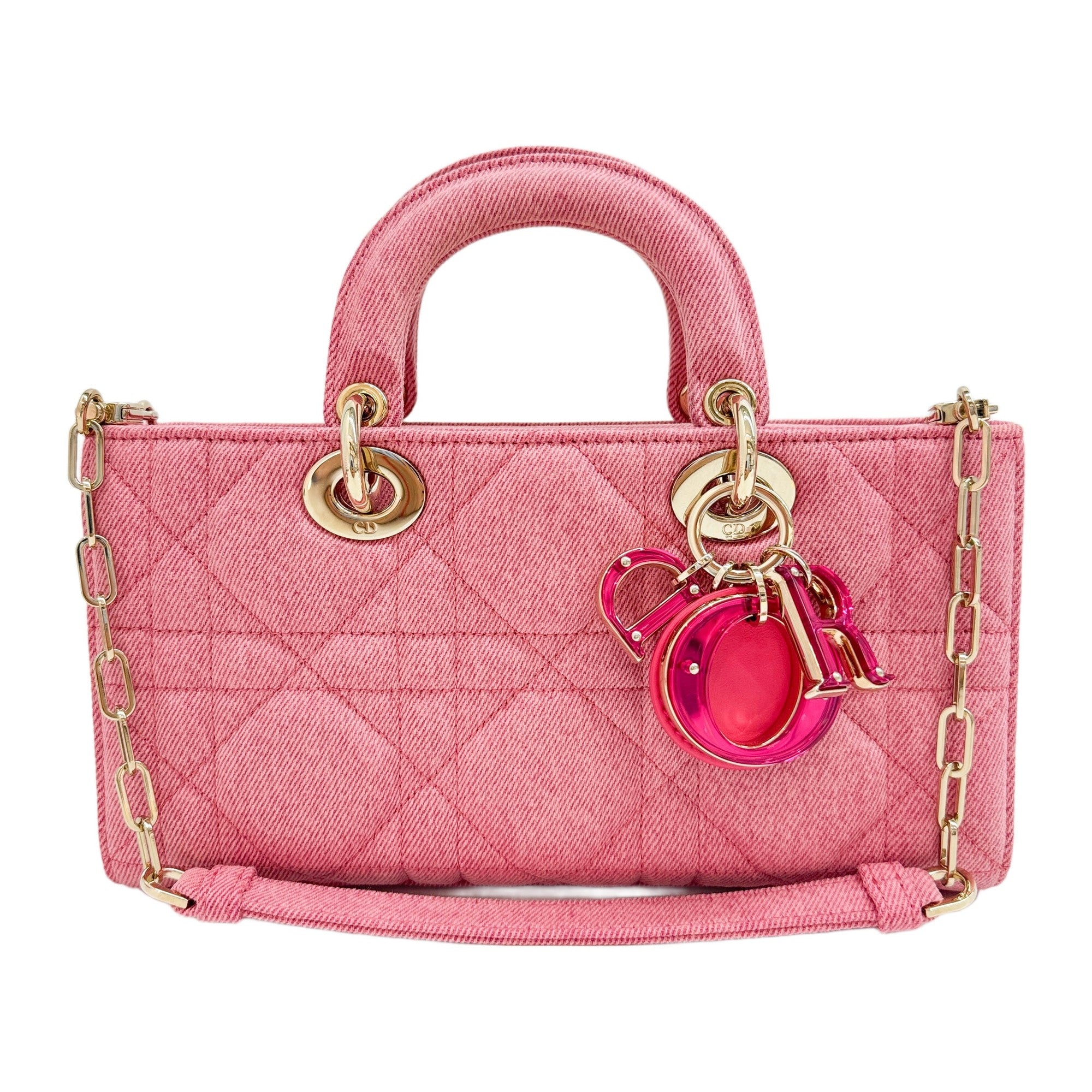 Lady D-Joy Pink Cotton Two Way Bag
