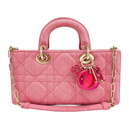 Lady D-Joy Pink Cotton Two Way Bag
