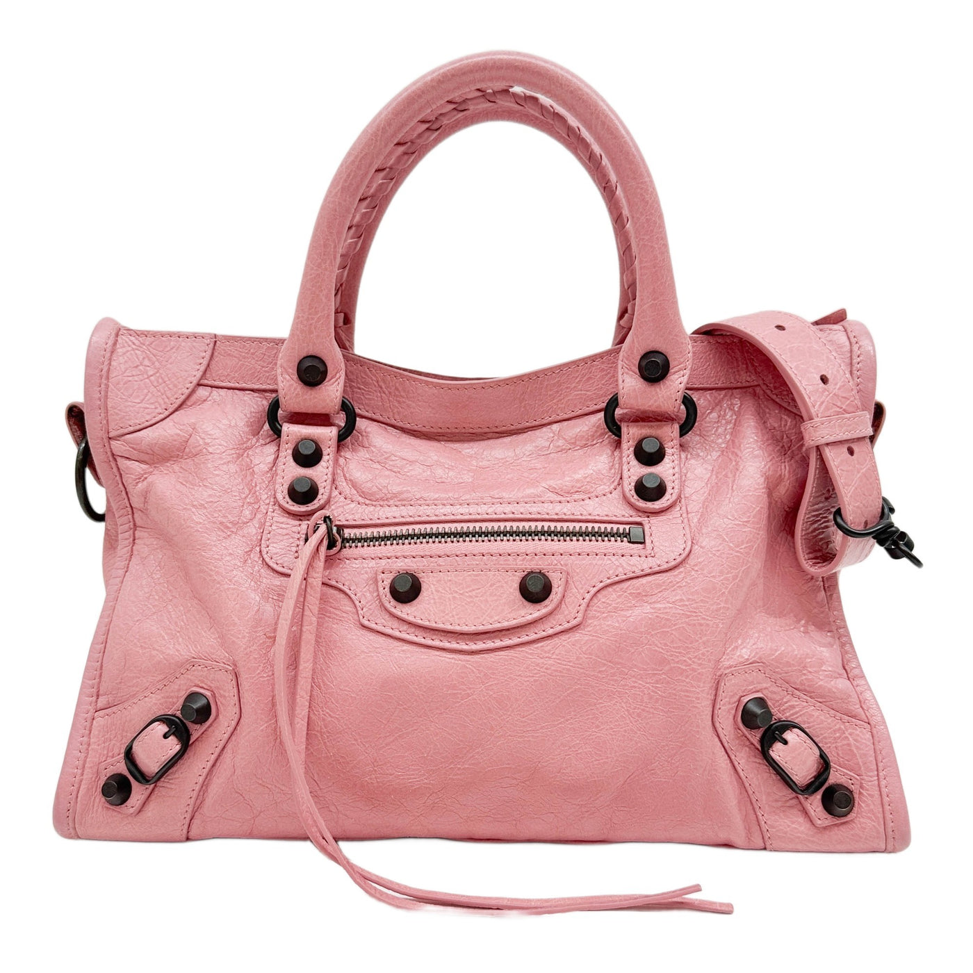 Small City Pink Leather Two Way Bag
