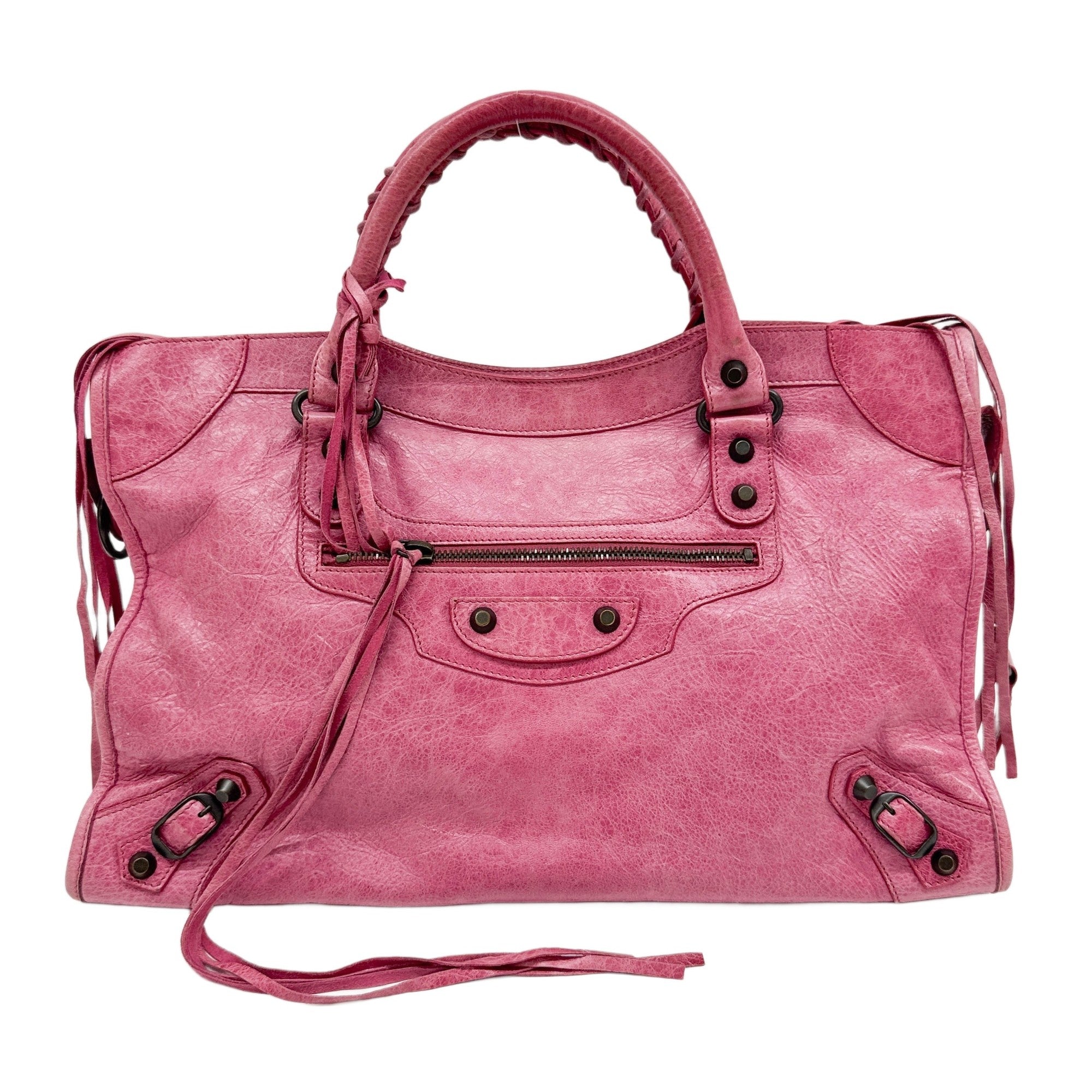 The City Pink Leather Two Way Bag