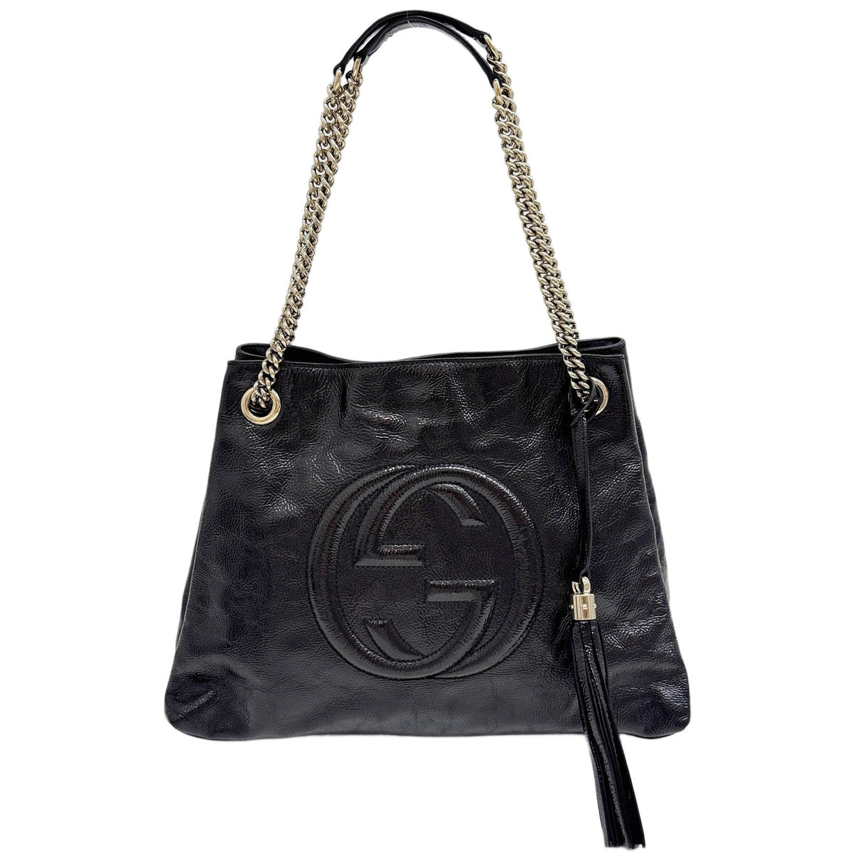 Soho Black Leather Shoulder Bag