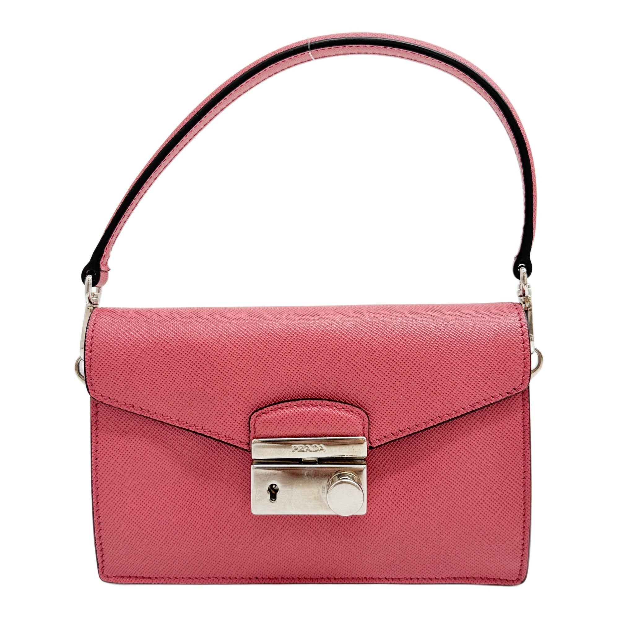 Mini Sound Lock Rose Pink Leather Two Way Bag