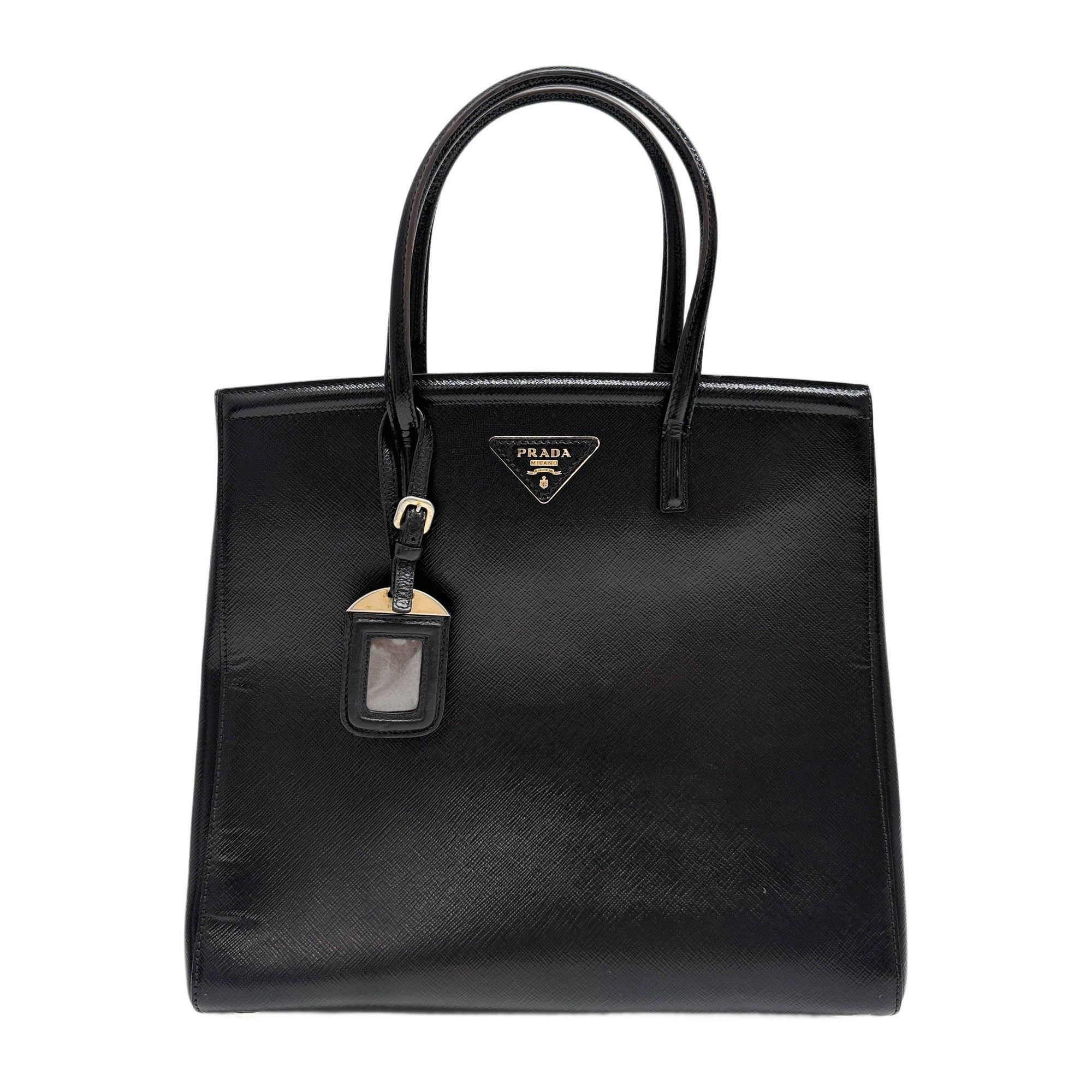 Black Leather Two Way Bag