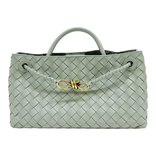 Andiamo Crest Sage Leather Two Way Bag