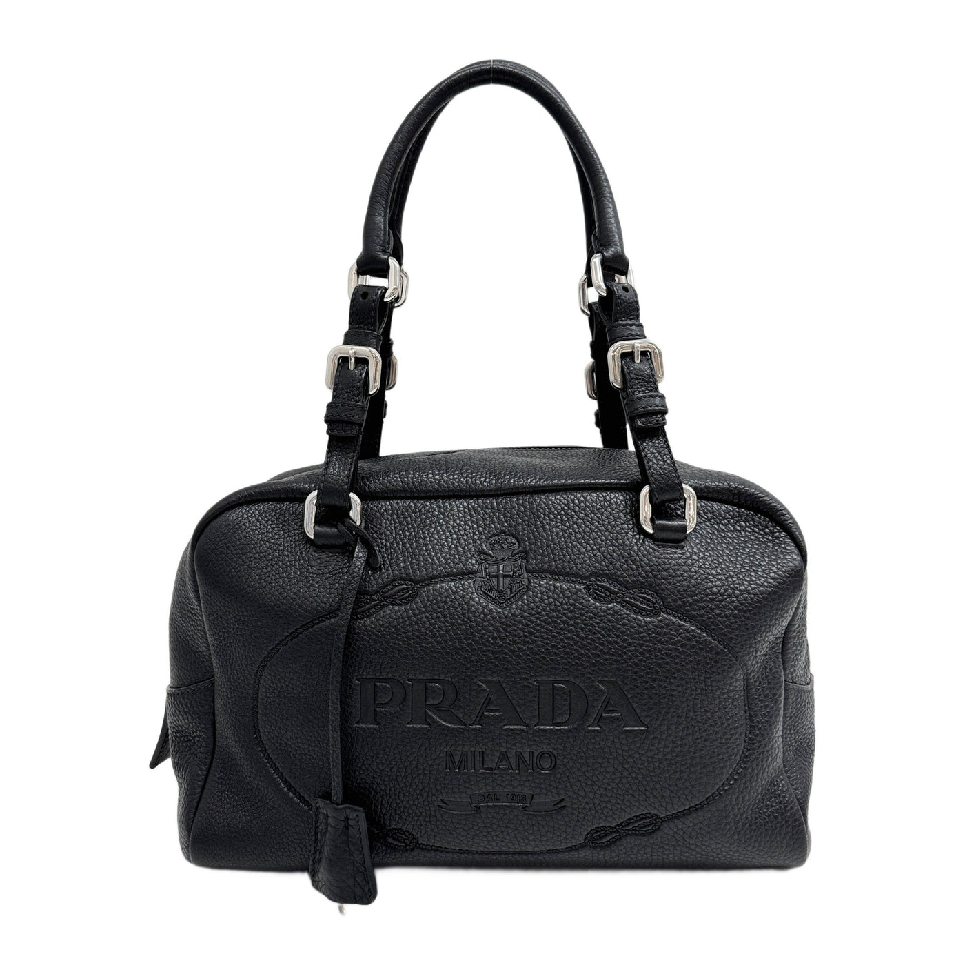 Boston Black Leather Shoulder Bag
