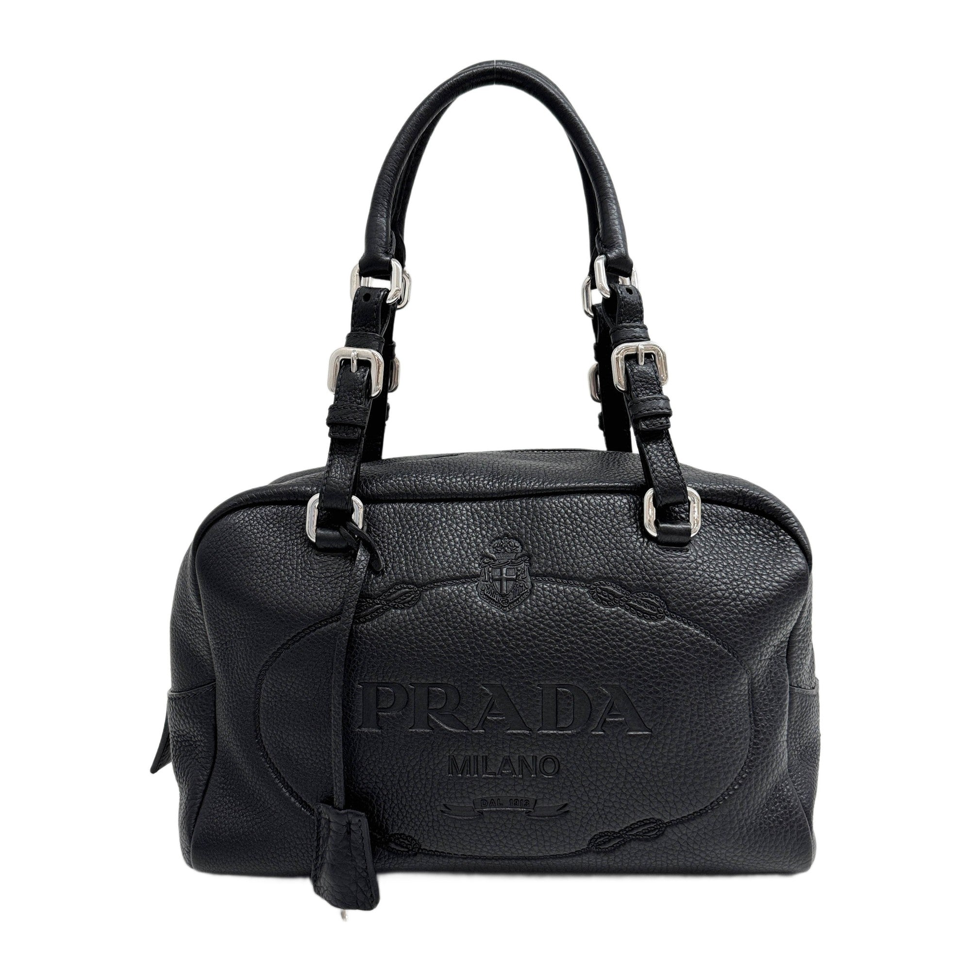 Boston Black Leather Shoulder Bag