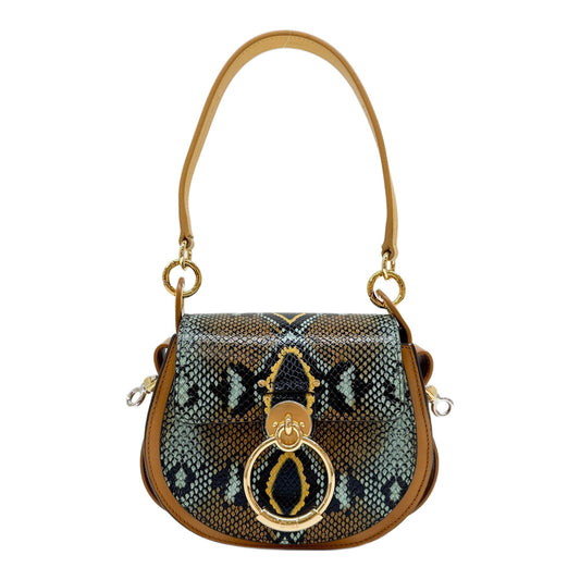 Tess Multicolor Python Embossed Leather Two Way Bag
