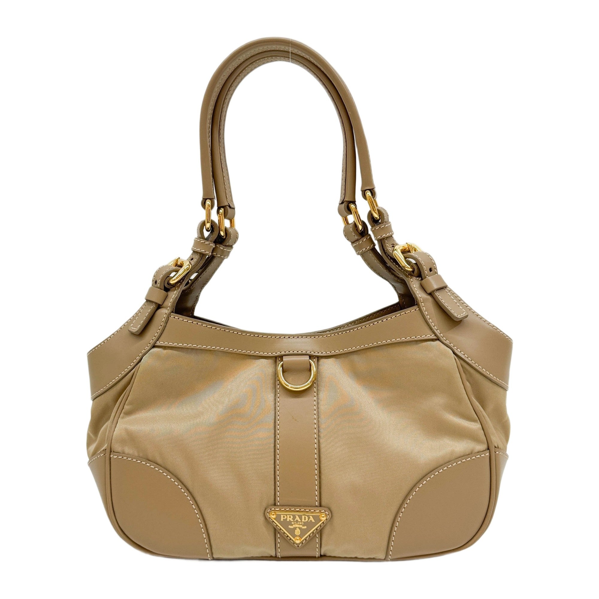Camel Nylon Shoulder Bag